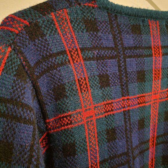 Deloache Heathmoor Womens Sweater Size Large L Cardigan‎ Plaid Scottish - Picture 4 of 7